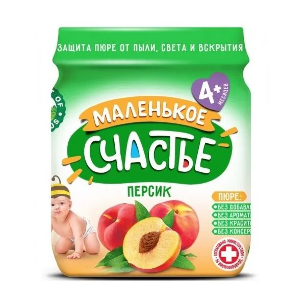 Piure Маленькое счастье din piersici (4+ luni), 90 g