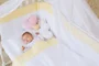 Set de lenjerie pentru patut Specialbaby Rory Galben, 6 piese