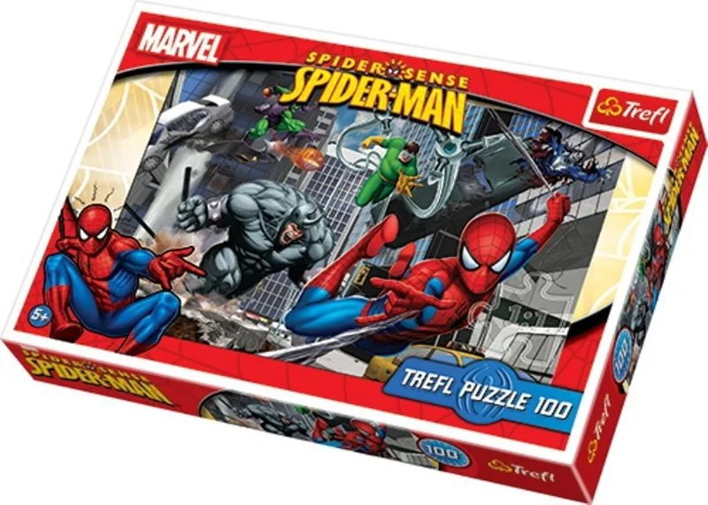 Puzzle Trefl Disney Marvel Spiderman Attack, 100 piese foto