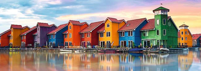 Puzzle Trefl Panorama - Groningen, Netherlands, 1000 piese foto