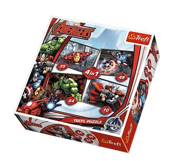 Puzzle Trefl Disney Marvel "Avengers", 4 in 1 (35+48+54+70 piese) foto
