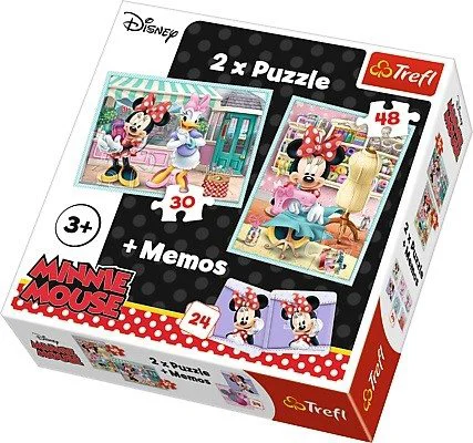 Puzzle+memos Trefl Minnie "Minnie's hobby", 2 in 1 (30+48 piese) foto