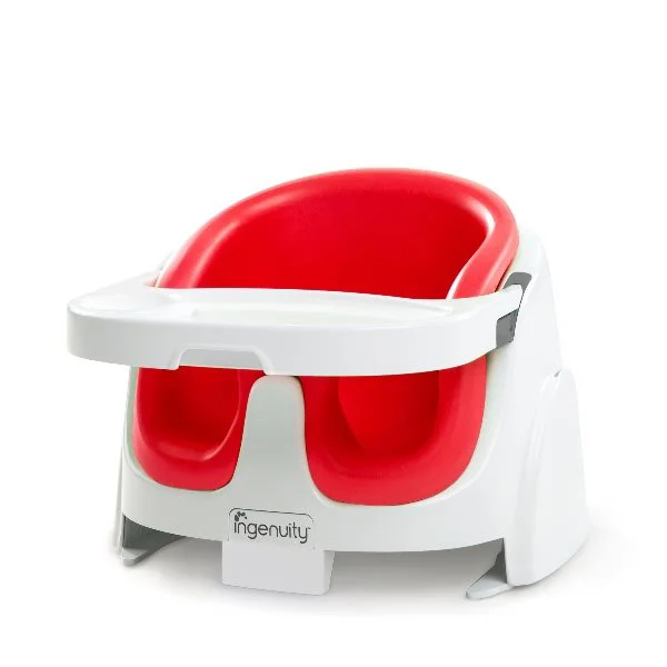 Scaun de masa 2 in 1 Bright Starts Ingenuity Poppy Red
