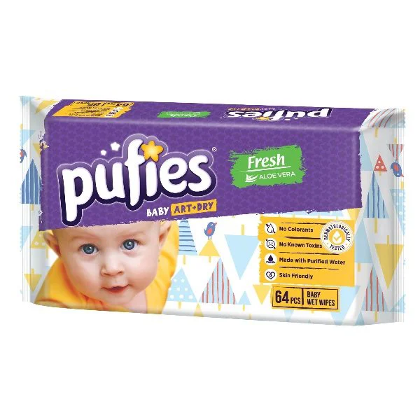 Влажные салфетки Pufies Fresh Aloe Vera, 64 шт.