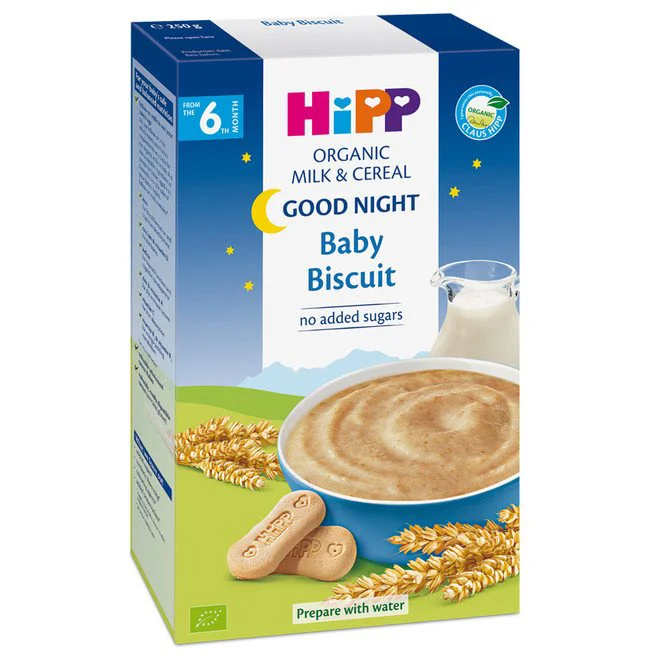 image for Terci HiPP cu lapte organic si Biscuiti "Noapte buna" (6+ luni), 250 g foto