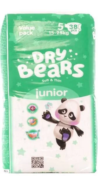 Подгузники Dry Bears Soft&amp;Thin 5 Junior (15-25 кг), 38 шт. foto
