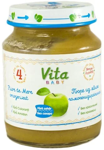 Пюре Vita Baby яблочное (4+ мес.), 135 г