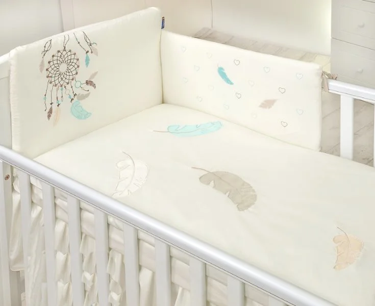 Set de lenjerie pentru patut Jolie Deluxe Visele bej, 3 piese foto