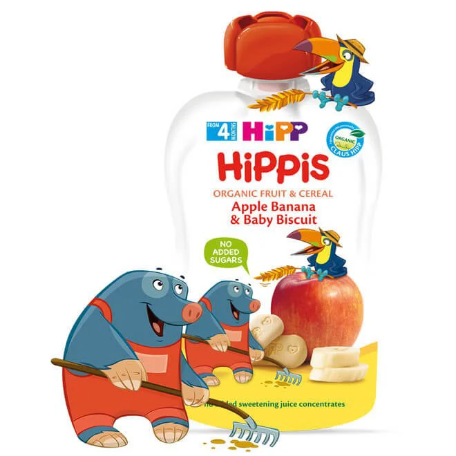 image for Piure HiPPiS de mere si banane cu biscuiti (4+ luni), 100 g foto