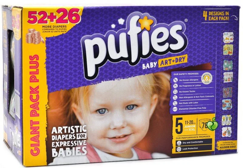 Scutece Pufies Baby Art&amp;Dry 5 (11-20 kg), 78 buc. foto