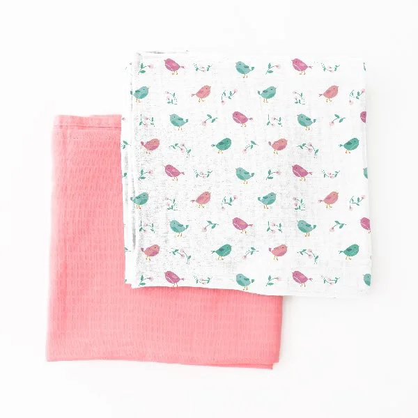 Set 2 paturici de muselina Summer Infant SwaddleMe Pink foto