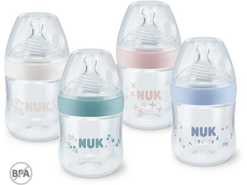 image for Бутылочка пластиковая NUK Nature Sense с силиконовой соской (0-6 мес.), 150 мл foto