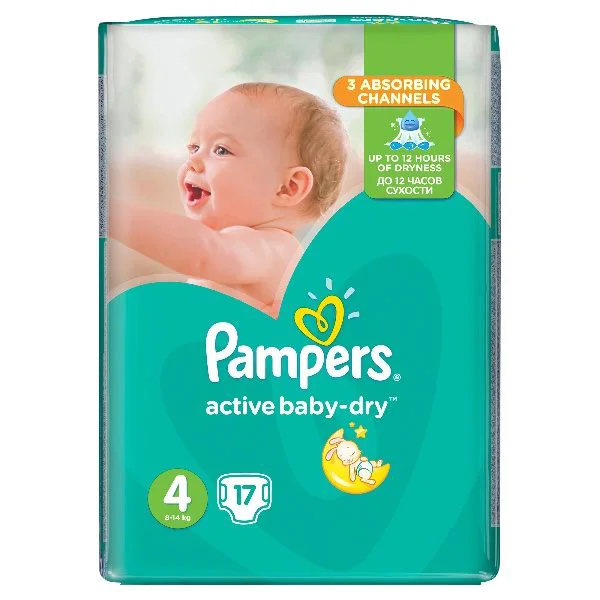 Scutece Pampers Active Baby 4 Maxi (8-14 kg), 17 buc. foto