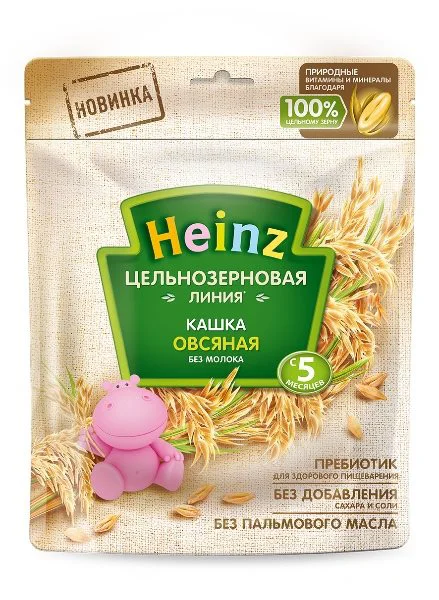 Terci din cereale integrale fara lapte Heinz de ovaz (5+ luni), 180 g foto