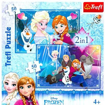 Puzzle Trefl Disney Frozen, 2 in 1 (50+50 piese) foto