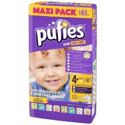 Подгузники Pufies Baby Art&amp;Dry 4+ (9-16 кг), 52 шт. foto