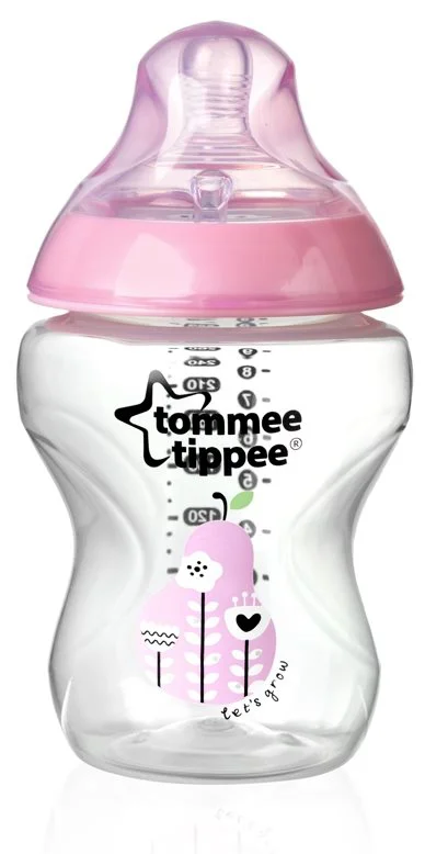 Biberon roz Tommee Tippee (0+ luni), 260 ml