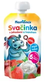 Piure Hamanek de mere si capsuni cu branzica (6+ luni), 120 g
