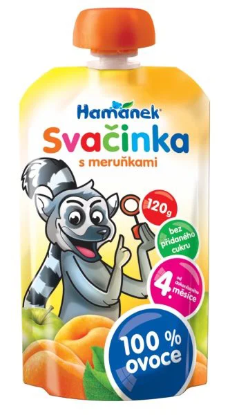 Пюре Hamanek Яблоко и абрикос (4+ мес.), 120 г