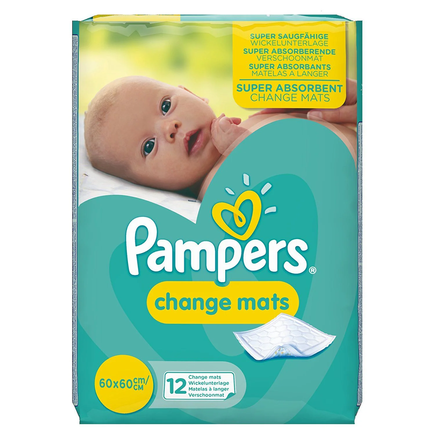 image for Впитывающие пеленки для постели Pampers (60x60 см), 12 шт. foto