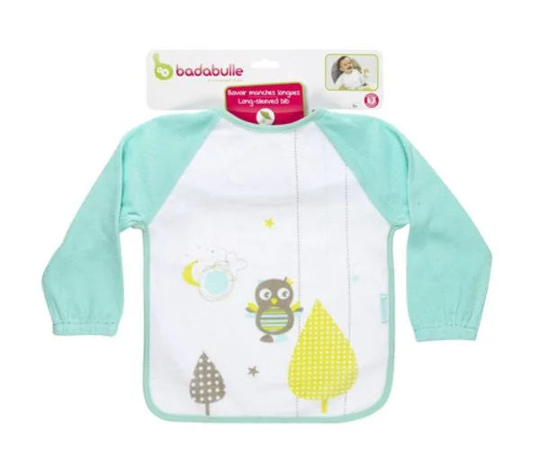 Нагрудник с длинным рукавом Badabulle Bib Blue