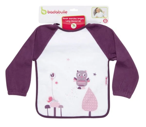 Нагрудник с длинным рукавом Badabulle Bib Pink