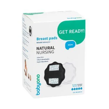 Прокладки лактационные BabyOno Natural Nursing Black, 24 шт.