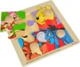 Puzzle din lemn Eichhorn "Winnie" 20x20 cm, 5 piese foto