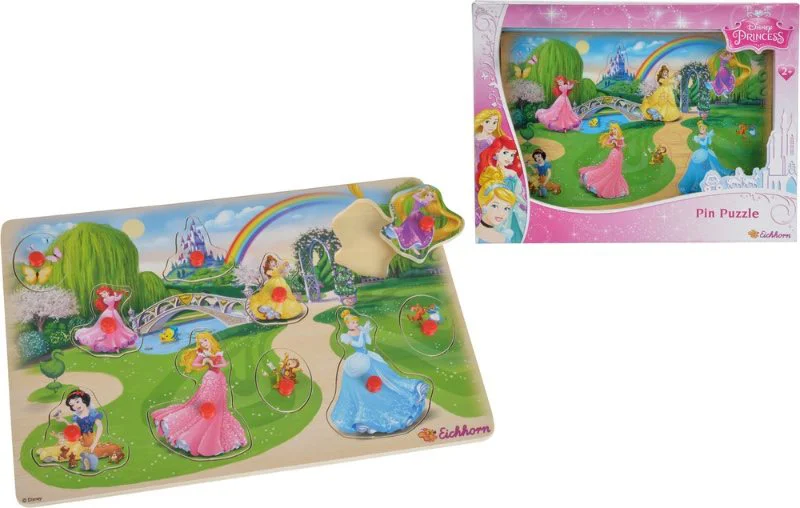 Puzzle din lemn Eichhorn "Princesses" 30x20 cm, 11 piese foto