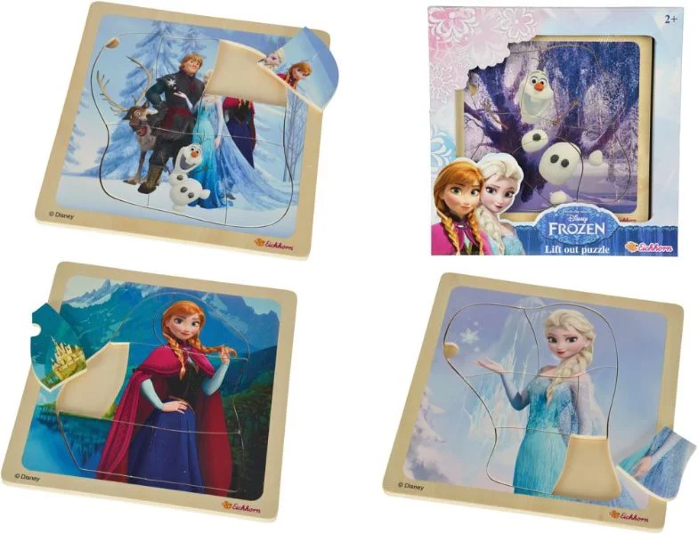 Puzzle din lemn Eichhorn "Frozen" 20x20 cm, 8 piese foto