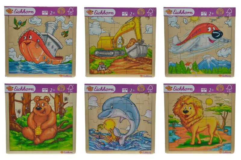 Puzzle din lemn Eichhorn 20x20 cm, 21 piese foto