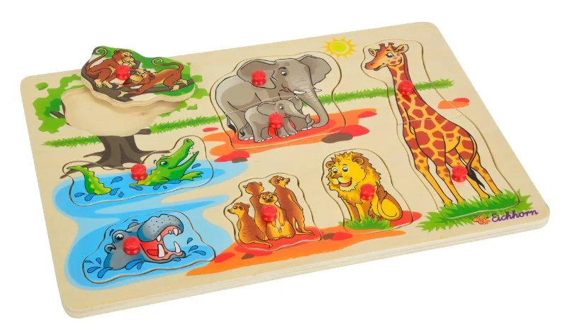Puzzle din lemn Eichhorn 30x20 cm, 10 piese foto
