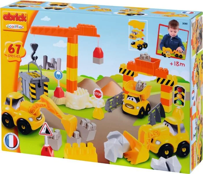 image for Set de constructie Ecoiffier Abrick "Santier de constructie", 67 piese foto