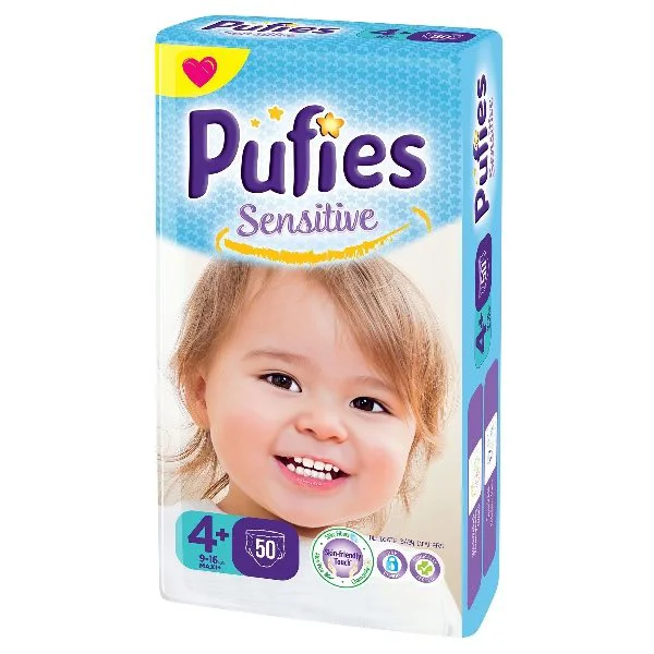 Scutece Pufies Sensitive 4+ (9-16 kg), 50 buc. foto