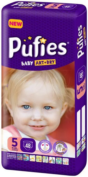 Scutece Pufies Art&Dry 5 (11-20 kg), 48 buc. foto