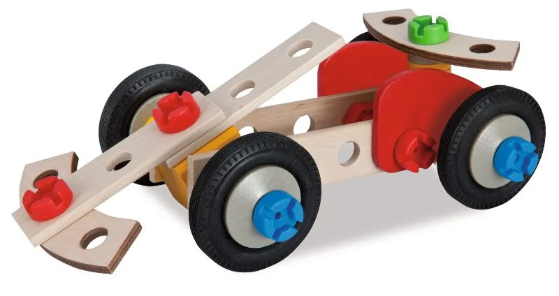 Set de constructie din lemn Eichhorn Auto, 50 piese foto