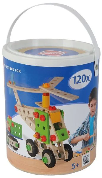 Set de constructie din lemn Eichhorn, 120 piese foto