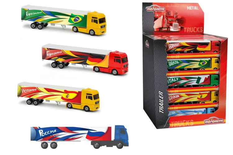 image for Camion Majorette din metal cu drapel, 15.5 cm foto