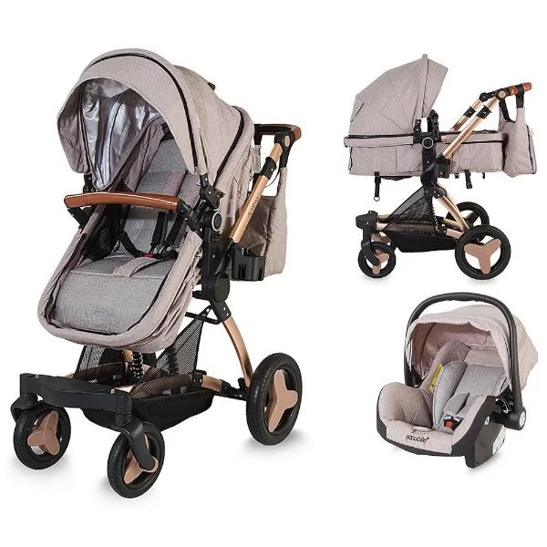 Коляска 3 в 1 Coccolle Ambra Beige