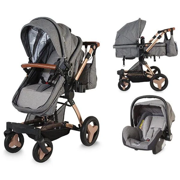 Коляска 3 в 1 Coccolle Ambra Grey