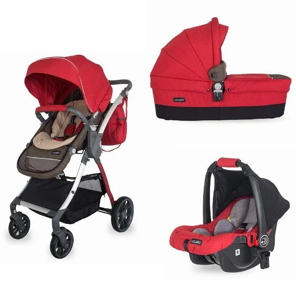 Коляска модульная 3 в 1 Coccolle Acero Красная