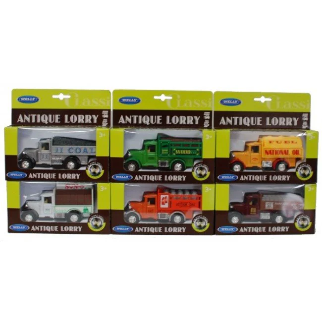 Машинка WELLY Retro металлическая Antique Lorry (1:34), 6 видов
