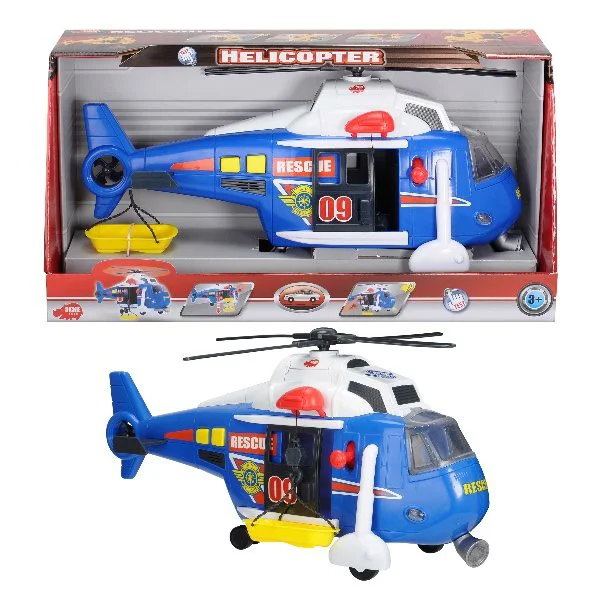 Jucarie Dickie Elicopter mare de salvare, cu sunet si lumina, 41 x 32 cm