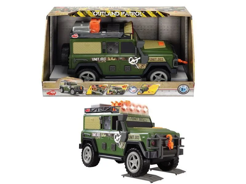 image for Jeep de patrulare Dickie Military cu sunet si lumina, 34 cm foto