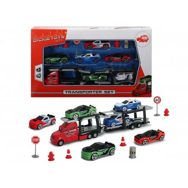 Set de masini Dickie Transporter Set, 28 cm foto