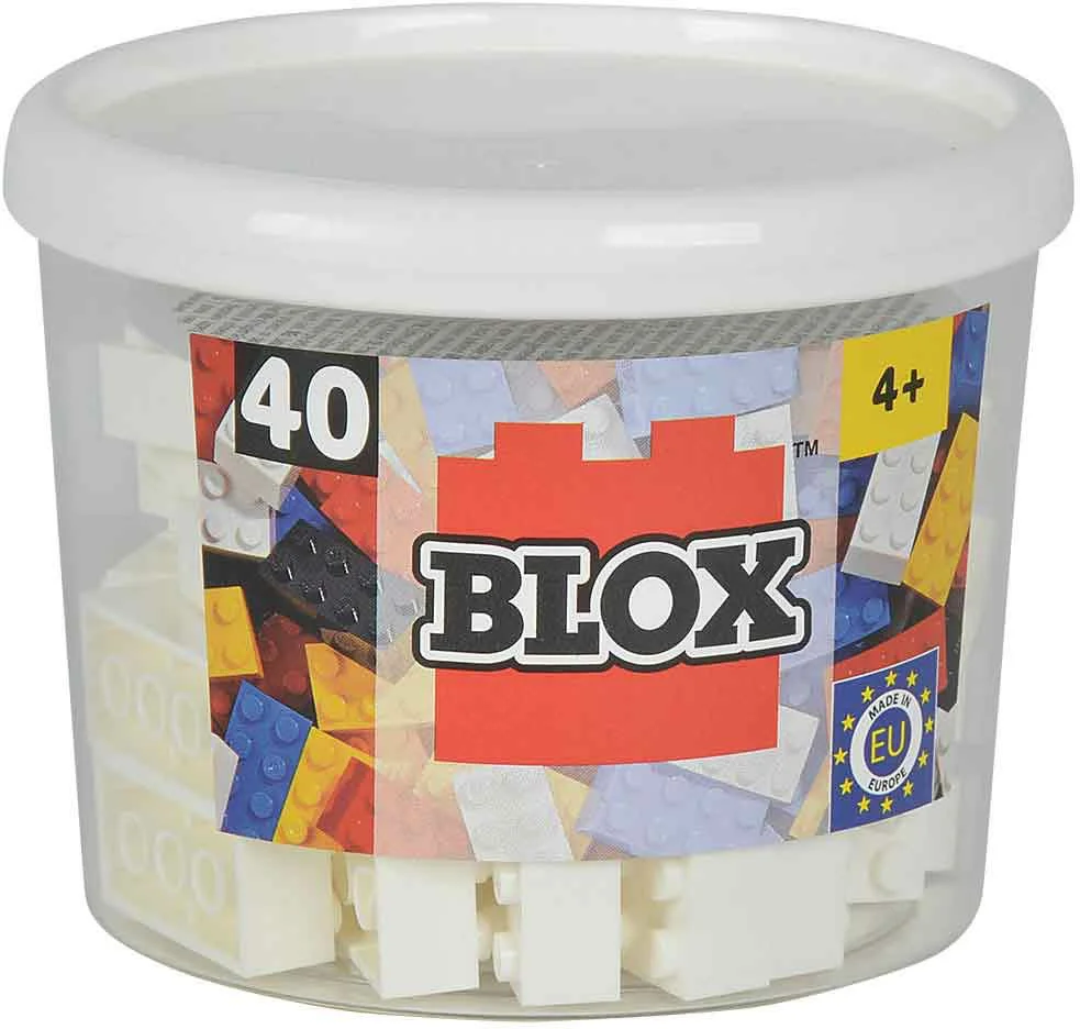 Set de constructie Simba Alb, 40 piese