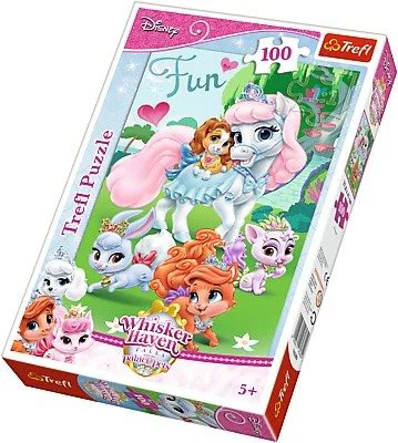 Puzzle Trefl Disney Princess Playing in the garden, 100 piese foto