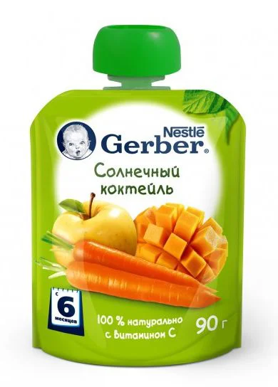 image for Piure Gerber de mere, morcovi si mango (6+ luni), 90 g foto