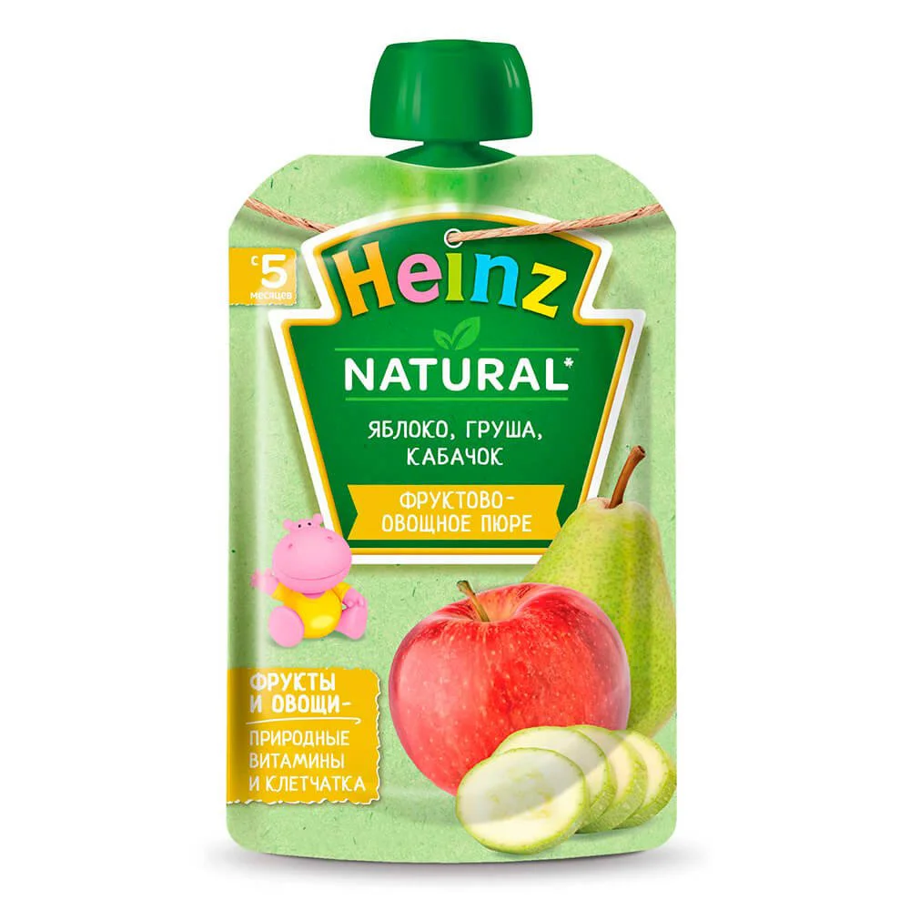 image for Piure Heinz de mere, pere si dovlecei (5+ luni), 90 g foto