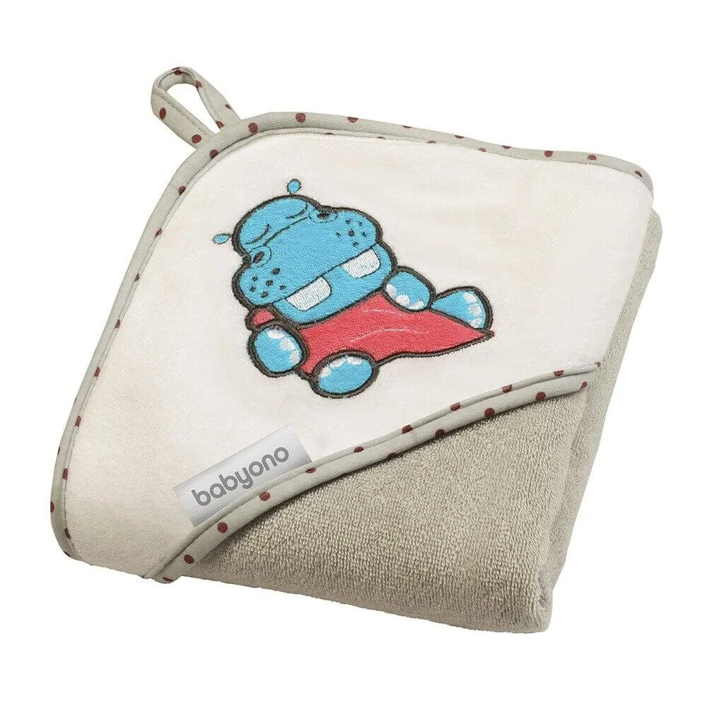 image for Полотенце BabyOno FROTTE с капюшоном Серое, 76x76 см foto